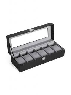 Songmics Watch Box Black  30 x 11.2 x 8 cm (JWB06BK) (SNGJWB06BK)