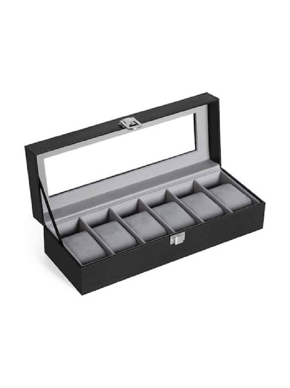 Songmics Watch Box Black  30 x 11.2 x 8 cm (JWB06BK) (SNGJWB06BK)