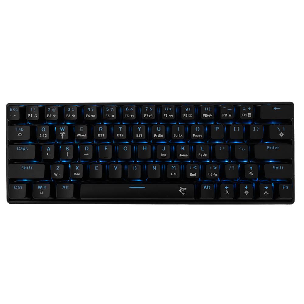 WHITE SHARK WIRELESS/BT/TYPE-C MECHANICAL KEYBOARD RED SWITCH GK-003111 US BLACK