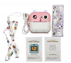 LAMTECH BLUETOOTH KID INSTANT CAMERA WHITE/PINK