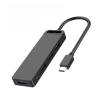 VENTION Type-C to 4-Port USB 3.0 Hub with Power Supply Black 1M ABS Type (TGKBF) (VENTGKBF)