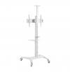 GEMBIRD ALUMINUM TV FLOOR STAND WITH CASTER WHEELS 37'-70' WHITE