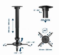 GEMBIRD  ADJUSTABLE CEILING MOUNT FOR PROJECTOR/BEAMER BLACK