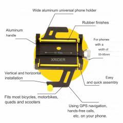 MANTA ALUMINUM UNIVERSAL BIKE PHONE HOLDER