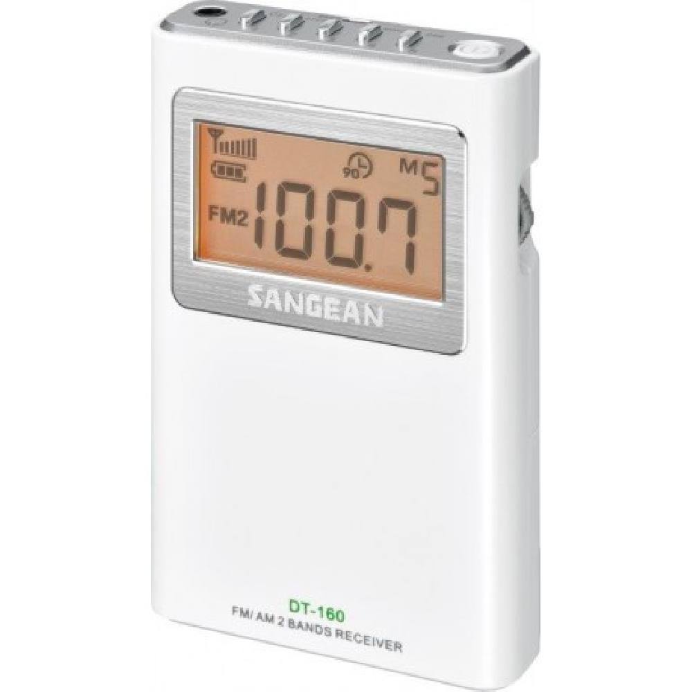 SANGEAN DT-160 WHITE (POCKET 160) - ΦΟΡΗΤΟ ΡΑΔΙΟΦΩΝΟ