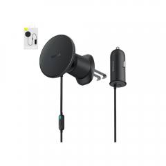 Baseus Magnetic Car Phone Holder CW01 to Ventilation Grid with car charger USB-C, 15W + 25W (black) (C40141000111-00) (BASC40141