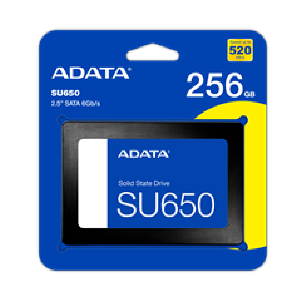 ADATA SSD 2.5" 256GB ASU650SS-256GT-R, SATA3, READ 520 MB/s, WRITE 450MB/s, 3YW.