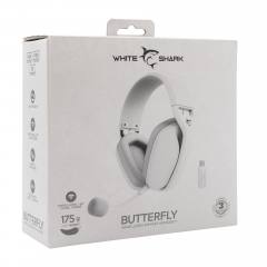 WHITE SHARK WIRELESS/BT GAMING HEADSET WGH-2442 BUTTERFLY WHITE