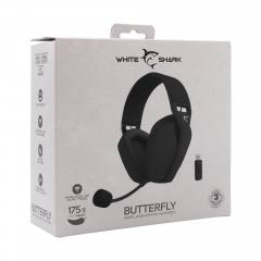 WHITE SHARK WIRELESS/BT GAMING HEADSET WGH-2442 BUTTERFLY BLACK