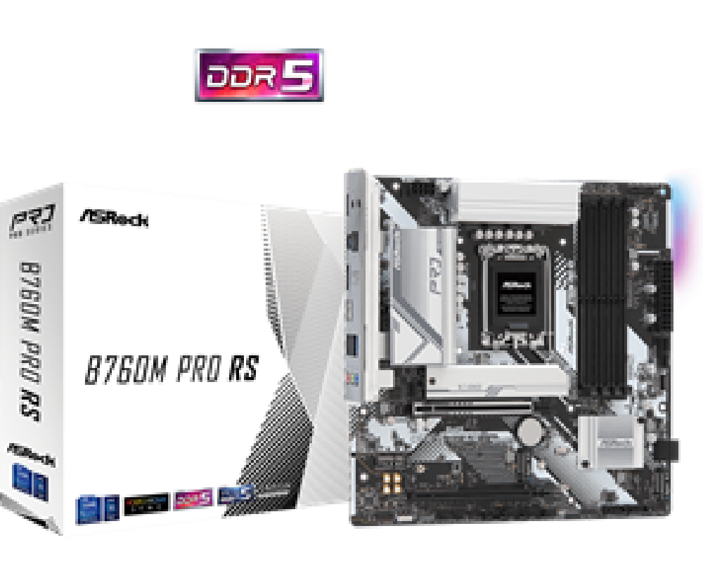 ASROCK MB B760M PRO RS, SOCKET INTEL LGA1700 14th/13th/12th GEN INTEL CPU, CS INTEL B760, 4 DIMM DDR5, HDMI/DP, 2.5 GIGABIT LAN,