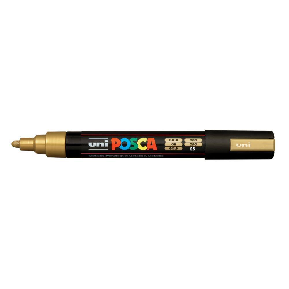 Uni-Ball Μαρκαδοροι Posca Pc-5M Medium Gold (PC5MMGLD) (UNIPC5MMGLD)