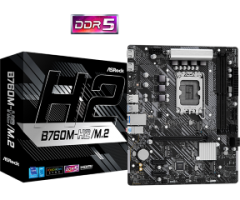 ASROCK MB B760M-H2/M.2, SOCKET INTEL LGA1700 14th/13th/12th GEN INTEL CPU, CS INTEL B760, 2 DIMM SOCKET DDR5, 2 HDMI, 2,5 GIGABI