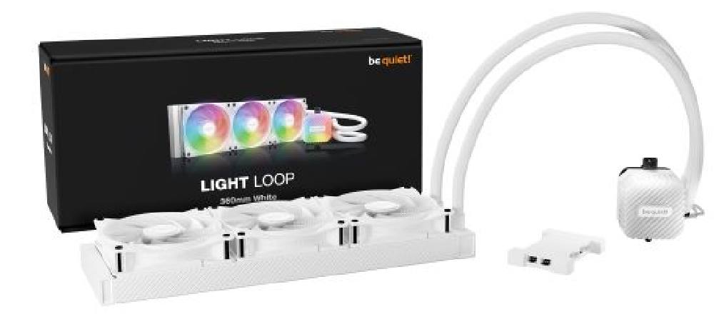 BEQUIET CPU HYDRO COOLER LIGHT LOOP 360mm WHITE BW023, INTEL SOCKET LGA 1700/1200/2066/1150/1151/1155, AMD AM5/AM4, SQUARE ARGB