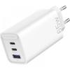VENTION 3-Port USB (C+C+A) GaN Charger (65W/30W/30W) EU-Plug White (FEDW0-EU) (VENFEDW0-EU)