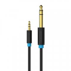 VENTION 3.5mm Male to 6.5mm Male Audio Cable 5M Black (BABBJ) (VENBABBJ)