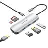 VENTION Type-C to HDMI/USB 3.0*3/SD/TF/PD 100W Docking Station 0.15M Gray Aluminum Alloy Type (TOJHB) (VENTOJHB)