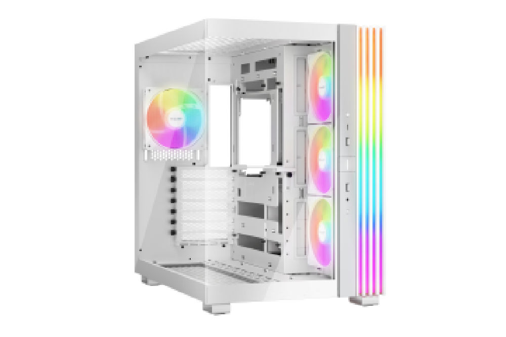 BEQUIET PC CHASSIS LIGHT BASE 600 LX WHITE BGW68, MIDI TOWER ATX, ARGB LIGHTING, W/O PSU, 3x12CM SIDE LIGHT WINGS LX, 3x12CM REA