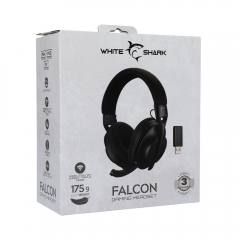 WHITE SHARK TRIPLE MODE (WIRED/WIRELESS/BT) GAMING HEADSET WGH-2441 BLACK