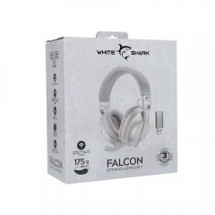 WHITE SHARK TRIPLE MODE (WIRED/WIRELESS/BT) GAMING HEADSET WGH-2441 WHITE/GREY