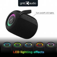 GEMBIRD PORTABLE BT PARTY SPEAKER WITH RGB LED LIGHT EFFECT BLACK