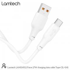 LAMTECH HIGH POWER CABLE USB TO TYPE-C 1M 27W WHITE