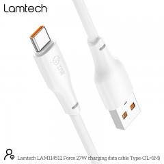 LAMTECH HIGH POWER CABLE USB TO TYPE-C 1M 27W WHITE