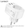 LAMTECH MULTIFUNCTIONAL SURGE PROTECTOR WALL SOCKET 1xSCHUKO 2xUSB 1xTYPE-C PD20W