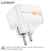 LAMTECH MULTIFUNCTIONAL SURGE PROTECTOR WALL SOCKET 1xSCHUKO 2xUSB 1xTYPE-C PD20W