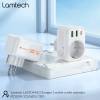 LAMTECH MULTIFUNCTIONAL SURGE PROTECTOR WALL SOCKET 1xSCHUKO 2xUSB 1xTYPE-C PD20W