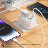 LAMTECH MULTIFUNCTIONAL SURGE PROTECTOR WALL SOCKET 1xSCHUKO 2xUSB 1xTYPE-C PD20W