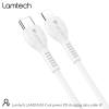 LAMTECH FAST CHARGING AND DATA CABLE TYPE-C TO LIGHTNING 1M 27W WHITE