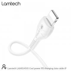 LAMTECH FAST CHARGING AND DATA CABLE TYPE-C TO LIGHTNING 1M 27W WHITE