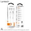LAMTECH FAST CHARGING AND DATA CABLE TYPE-C TO LIGHTNING 1M 27W WHITE
