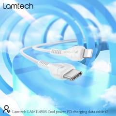 LAMTECH FAST CHARGING AND DATA CABLE TYPE-C TO LIGHTNING 1M 27W WHITE