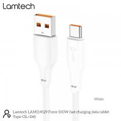 LAMTECH HIGH POWER CABLE USB TO TYPE-C 1M 100W WHITE