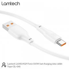 LAMTECH HIGH POWER CABLE USB TO TYPE-C 1M 100W WHITE