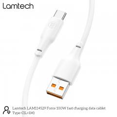 LAMTECH HIGH POWER CABLE USB TO TYPE-C 1M 100W WHITE