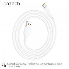 LAMTECH HIGH POWER CABLE USB TO TYPE-C 1M 100W WHITE