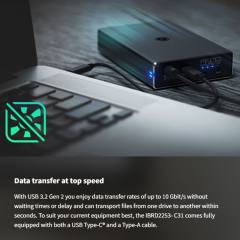 ICY BOX TYPE-C 3.2 GEN2 RAID ENCLOSURE FOR 2xHDD/SSD BLACK