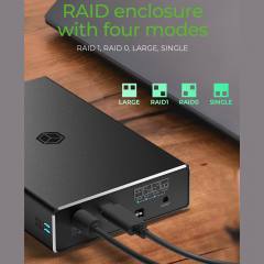 ICY BOX TYPE-C 3.2 GEN2 RAID ENCLOSURE FOR 2xHDD/SSD BLACK