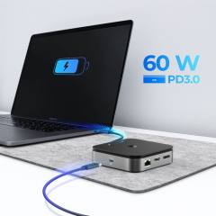 ICY BOX 7 IN 1 USB4 DOCKING STATION WITH DUAL VIDEO OUTPUT