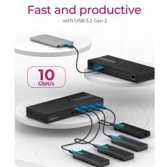 ICY BOX 11 IN 1 TYPE-C HYBRID DOKING STATION WITH TRIPLE VIDEO OUTPUT