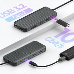 ICY BOX 12 IN 1 TYPE-C MOBILE DOCKING STATION WITH TRIPLE VIDEO OUTPUT