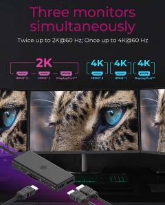 ICY BOX 9 IN 1 TYPE-C DOCKING STATION WITH TRIPLE VIDEO OUTPUT PD100W