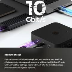 ICY BOX 12 IN 1 TYPE-C DOCK WITH PD UP TO 100W BLACK