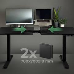 ICY BOX ERGONOMIC WORKSTATION, MOTORISED DESK INCL. SPILLED DESKTOP 140x170CM AND DIGITAL MEMORY TOUCH PANEL