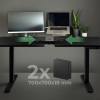 ICY BOX ERGONOMIC WORKSTATION, MOTORISED DESK INCL. SPILLED DESKTOP 140x170CM AND DIGITAL MEMORY TOUCH PANEL