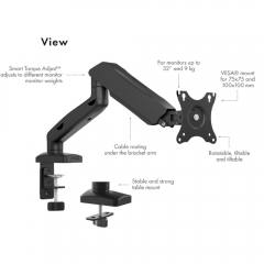 ICY BOX SINGLE MONITOR STAND FOR MONITORS UP TO 32' 2-9KG VESA MAX100X100