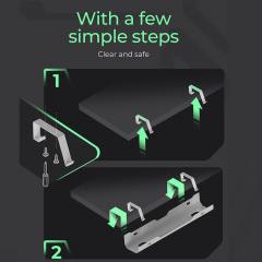 ICY BOX CABLE MANAGEMENT TRAY FOR DESKS WHITE