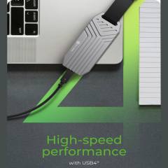 ICY BOX TYPE-C USB4 GEN3x2 M.2 NVMe SSD ENCLOSURE M-KEY SILVER